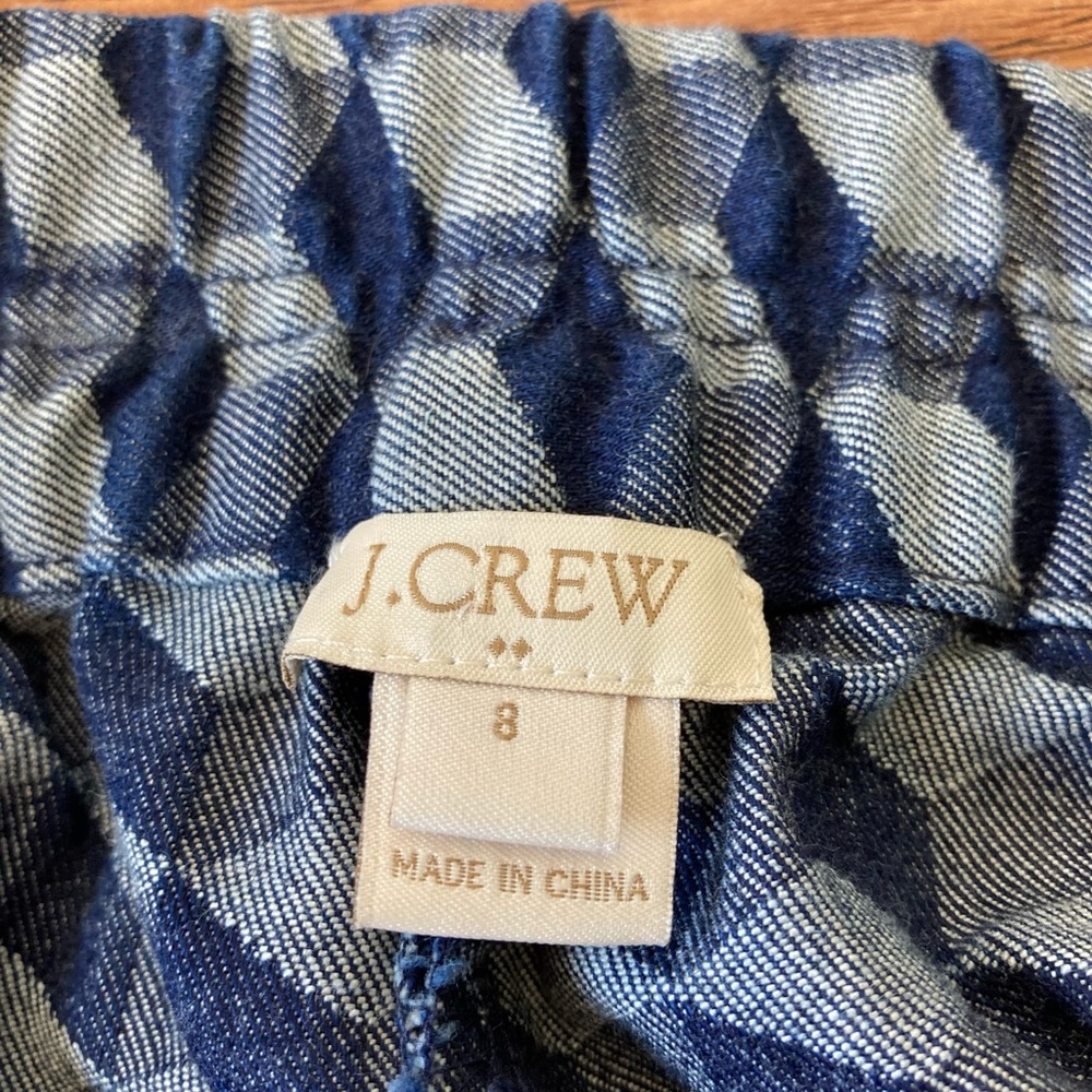 J. Crew Navy Geometric Pattern Shorts Size 8 - Picture 3 of 8